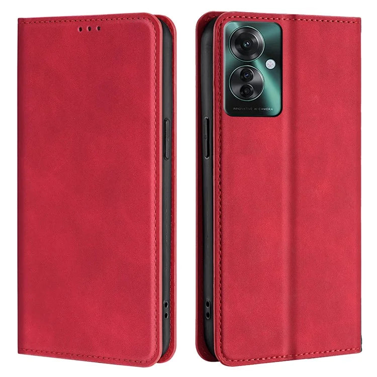 For Oppo Reno11 F 5G / F25 Pro 5G Phone Case Card Slots Leather Cover Skin-Touch Texture