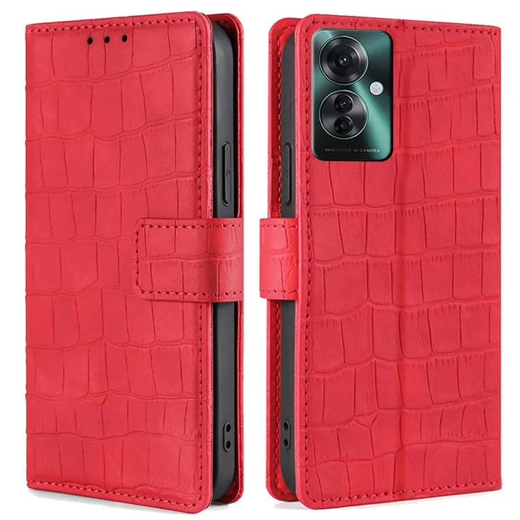 For Oppo Reno11 F 5G / F25 Pro 5G Phone Case Crocodile Texture PU Leather Cover Mobile Accessories Wholesale