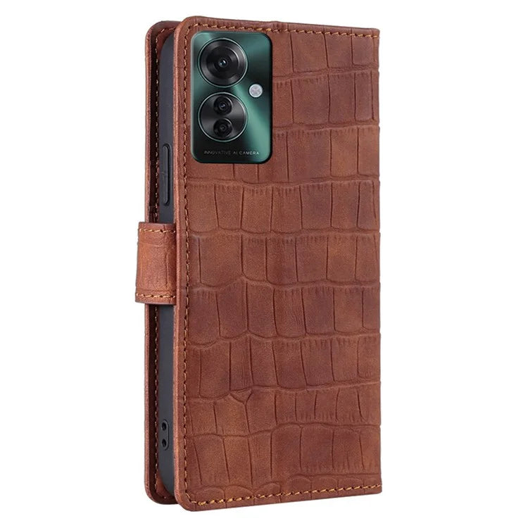 For Oppo Reno11 F 5G / F25 Pro 5G Phone Case Crocodile Texture PU Leather Cover Mobile Accessories Wholesale