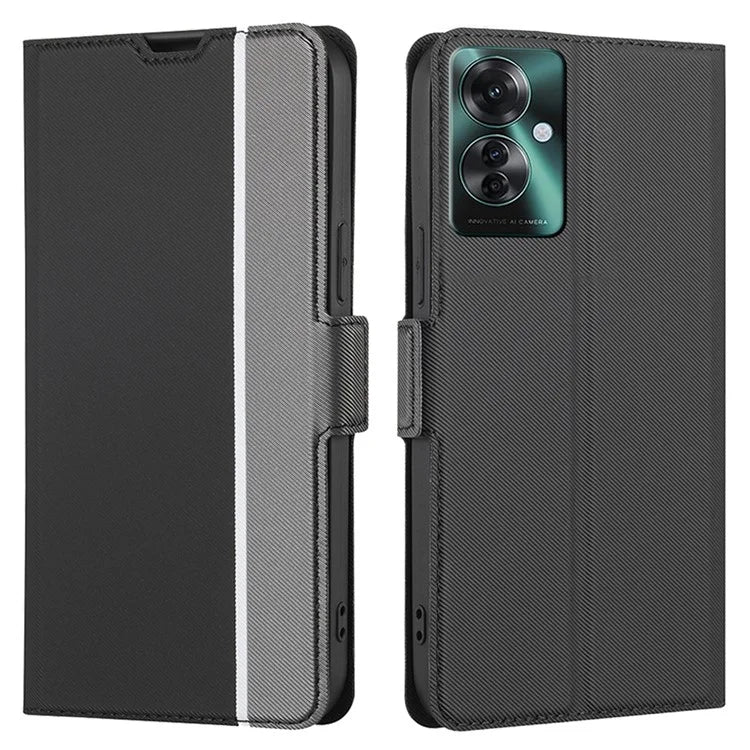 For Oppo Reno11 F 5G / F25 Pro 5G Case Twill Texture Leather Card Holders Smart Phone Coverlack