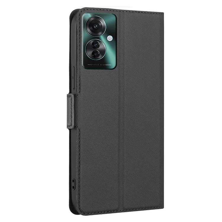 For Oppo Reno11 F 5G / F25 Pro 5G Case Twill Texture Leather Card Holders Smart Phone Coverlack