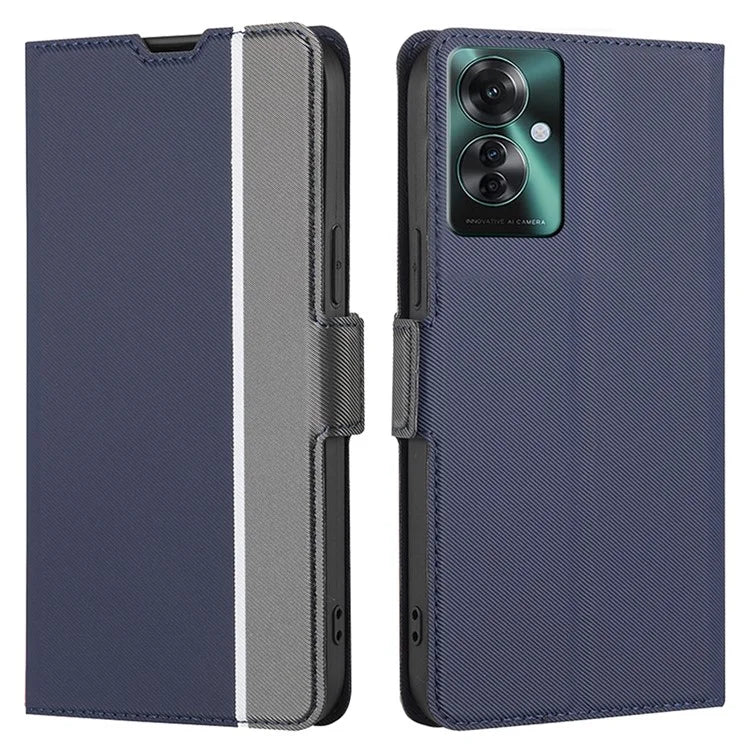 For Oppo Reno11 F 5G / F25 Pro 5G Case Twill Texture Leather Card Holders Smart Phone Coverlack
