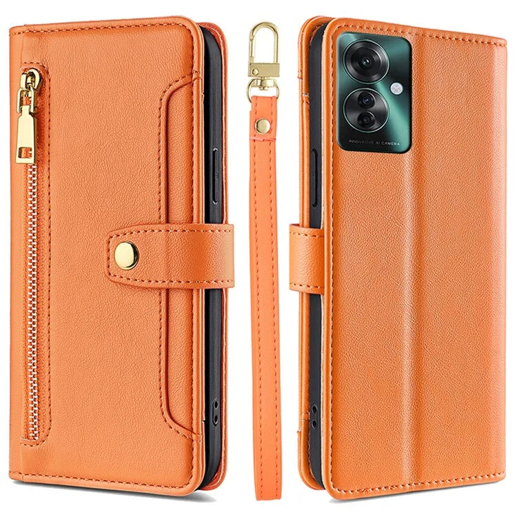 For Oppo Reno11 F 5G / F25 Pro 5G Zipper Wallet Case Leather Phone Cover Mobile Accessories Wholesale