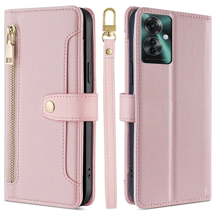 For Oppo Reno11 F 5G / F25 Pro 5G Zipper Wallet Case Leather Phone Cover Mobile Accessories Wholesale