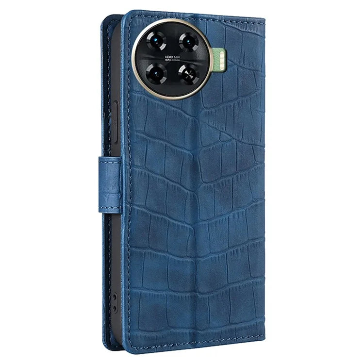 For TECNO Spark 20 Pro+ Phone Case Crocodile Texture PU Leather Protective Cover