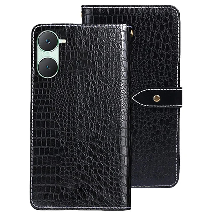 IDEWEI For vivo Y03 Wallet Cover Crocodile Texture PU Leather Phone Case Supplier