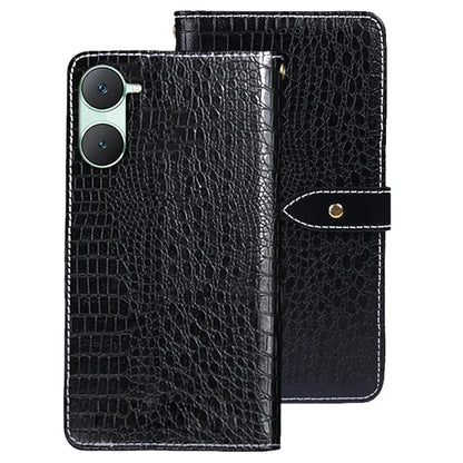 IDEWEI For vivo Y03 Wallet Cover Crocodile Texture PU Leather Phone Case Supplier