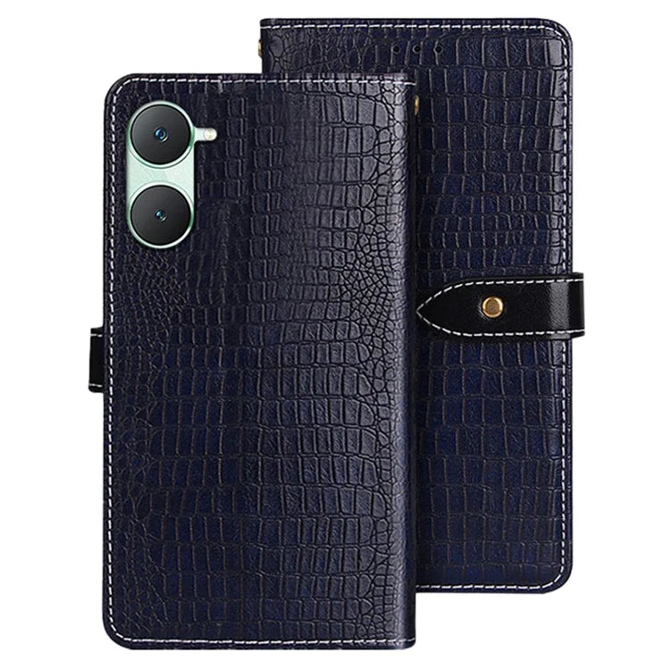 IDEWEI For vivo Y03 Wallet Cover Crocodile Texture PU Leather Phone Case Supplier