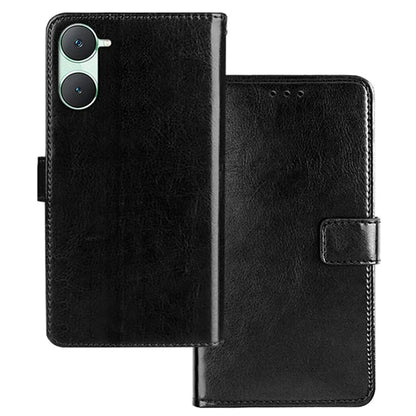 IDEWEI For vivo Y03 Case Foldable Stand Crazy Horse Texture Phone Cover