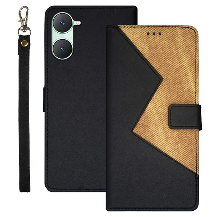 IDEWEI For vivo Y03 Case Anti-scratch PU Leather+TPU Phone Cover with 3 Card Slots