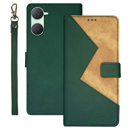 IDEWEI For vivo Y03 Case Anti-scratch PU Leather+TPU Phone Cover with 3 Card Slots