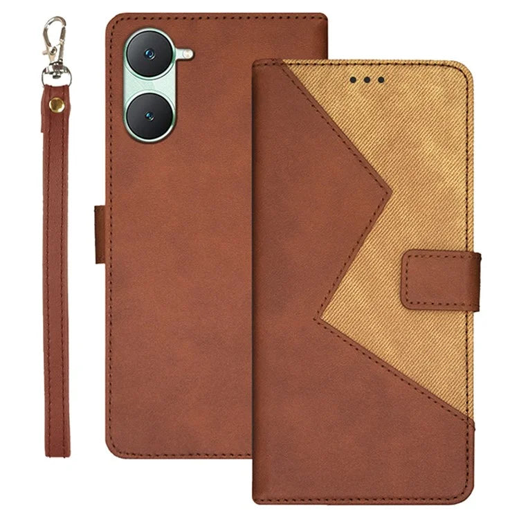 IDEWEI For vivo Y03 Case Anti-scratch PU Leather+TPU Phone Cover with 3 Card Slots