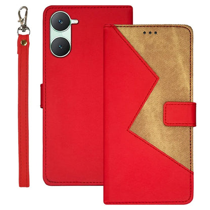IDEWEI For vivo Y03 Case Anti-scratch PU Leather+TPU Phone Cover with 3 Card Slots