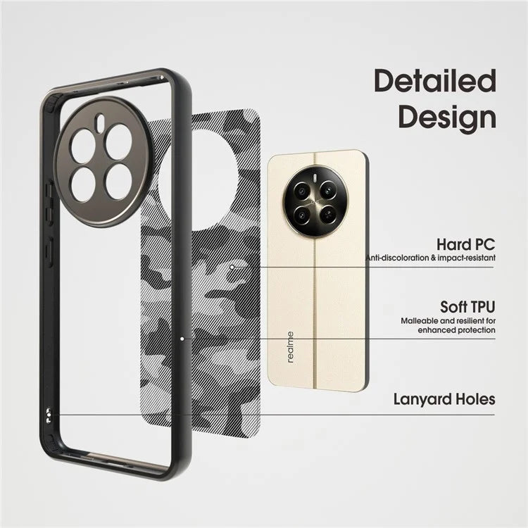 IBMRS For Realme 12+ 5G Case Drop-resistant TPU+PC Cell Phone Shell