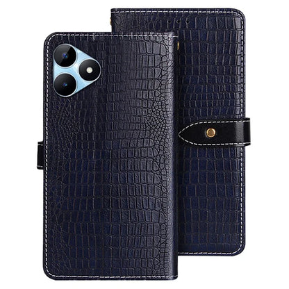 IDEWEI For Realme Note 50 4G Case Crocodile Texture PU Leather Phone Cover Horizontal Viewing Stand
