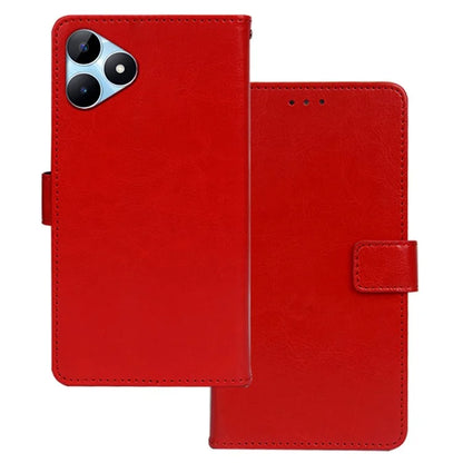 IDEWEI For Realme Note 50 4G Case Crazy Horse Texture Leather Case with Photo Card Slots