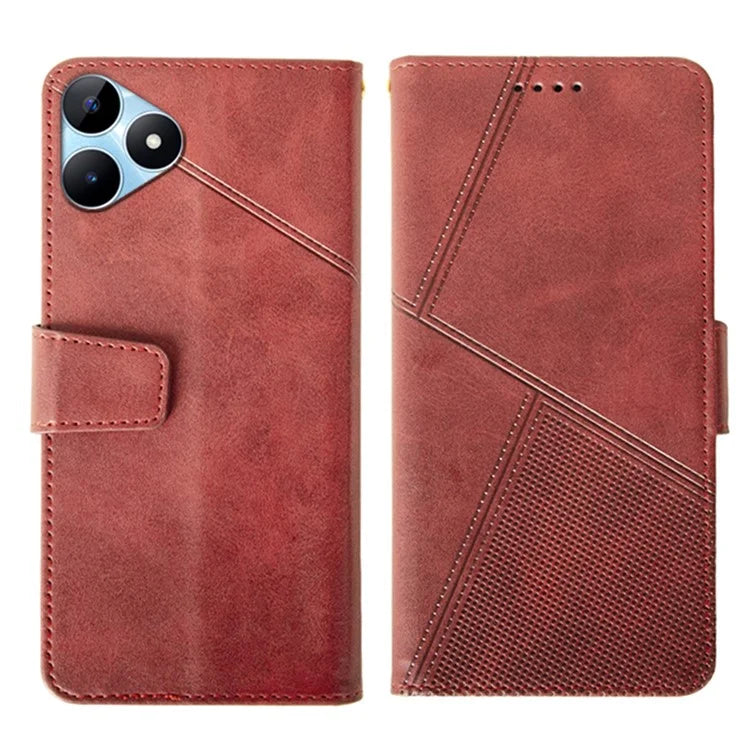 IDEWEI For Realme Note 50 4G Case Scratch-resistant Wallet Calf Texture Phone Cover