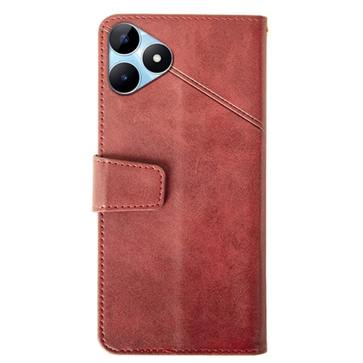 IDEWEI For Realme Note 50 4G Case Scratch-resistant Wallet Calf Texture Phone Cover