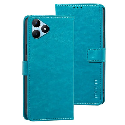 IDEWEI For Realme Note 50 4G Case Crazy Horse PU Leather Wallet Anti-scratch Phone Cover
