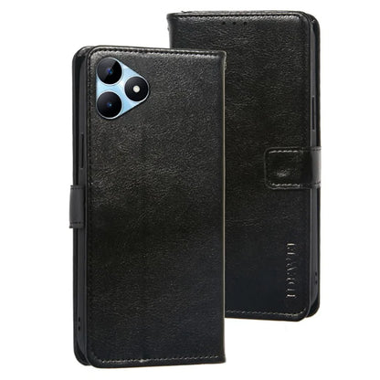 IDEWEI For Realme Note 50 4G Case Crazy Horse PU Leather Wallet Anti-scratch Phone Cover