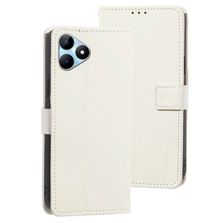 IDEWEI For Realme Note 50 4G Case Crazy Horse PU Leather Wallet Anti-scratch Phone Cover