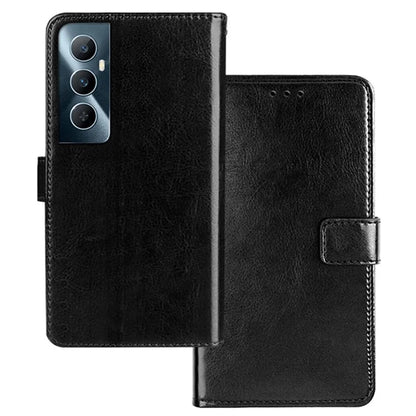 IDEWEI For Realme C65 4G Crazy Horse Texture Cover Leather Case with Photo Card Slots