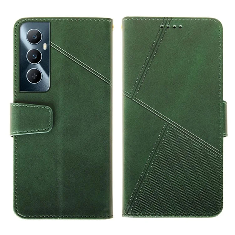 IDEWEI For Realme C65 4G Case Scratch-resistant Wallet Calf Texture Leather Phone Cover