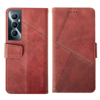 IDEWEI For Realme C65 4G Case Scratch-resistant Wallet Calf Texture Leather Phone Cover