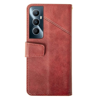 IDEWEI For Realme C65 4G Case Scratch-resistant Wallet Calf Texture Leather Phone Cover