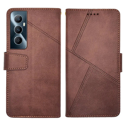 IDEWEI For Realme C65 4G Case Scratch-resistant Wallet Calf Texture Leather Phone Cover