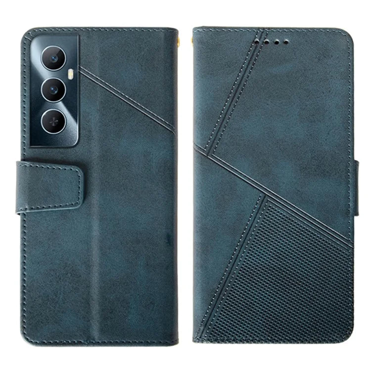 IDEWEI For Realme C65 4G Case Scratch-resistant Wallet Calf Texture Leather Phone Cover