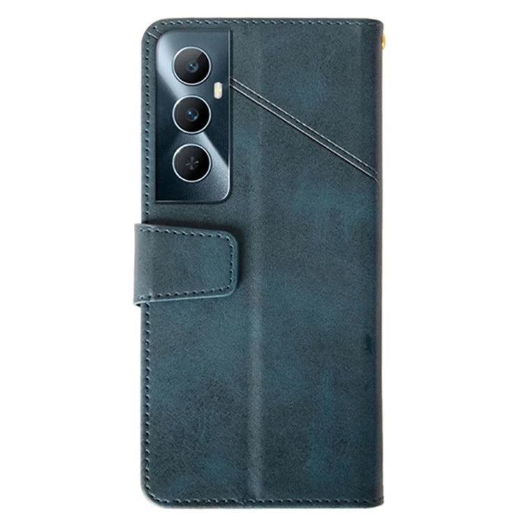 IDEWEI For Realme C65 4G Case Scratch-resistant Wallet Calf Texture Leather Phone Cover