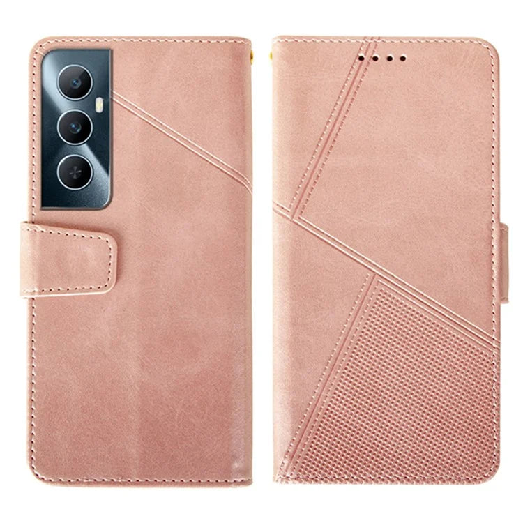IDEWEI For Realme C65 4G Case Scratch-resistant Wallet Calf Texture Leather Phone Cover