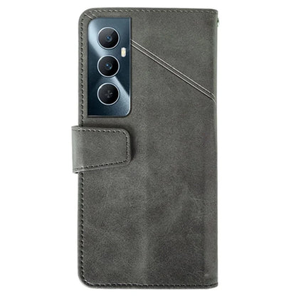 IDEWEI For Realme C65 4G Case Scratch-resistant Wallet Calf Texture Leather Phone Cover