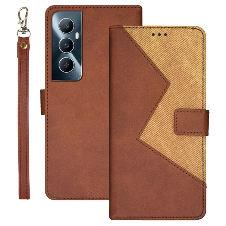 IDEWEI For Realme C65 4G Anti-fall Leather Case with 3 Card Slots Stand Phone Cover
