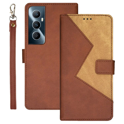 IDEWEI For Realme C65 4G Anti-fall Leather Case with 3 Card Slots Stand Phone Cover