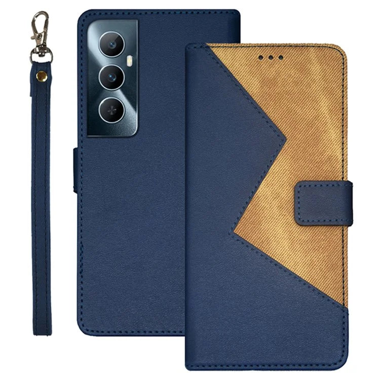 IDEWEI For Realme C65 4G Anti-fall Leather Case with 3 Card Slots Stand Phone Cover