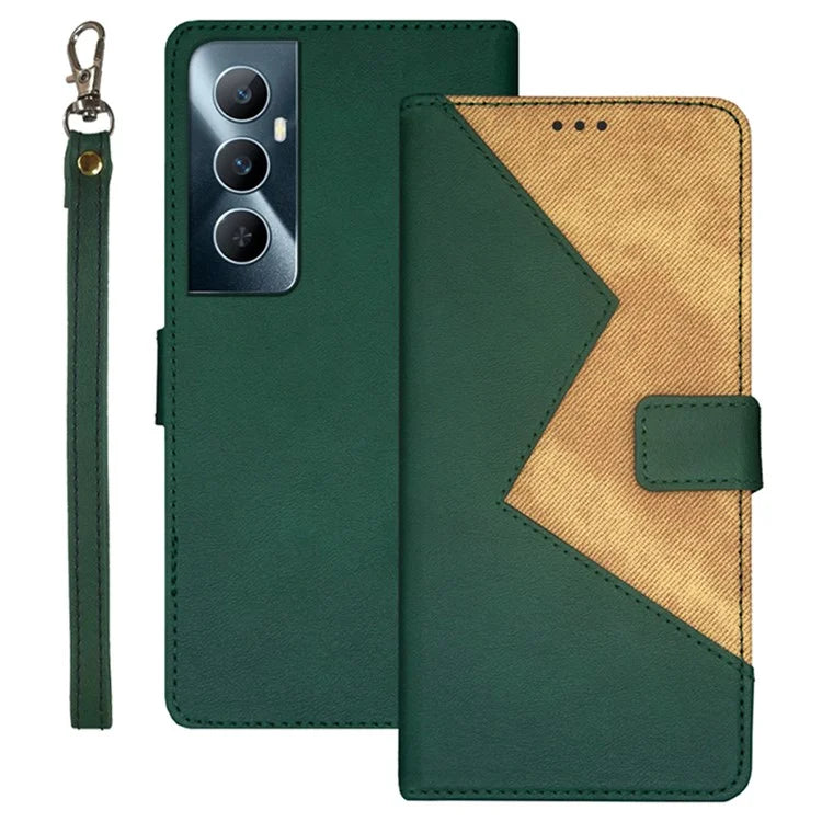 IDEWEI For Realme C65 4G Anti-fall Leather Case with 3 Card Slots Stand Phone Cover