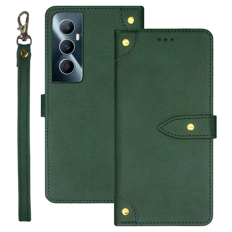IDEWEI For Realme C65 4G Case PU Leather+TPU Scratch-proof Flip Stand Phone Cover