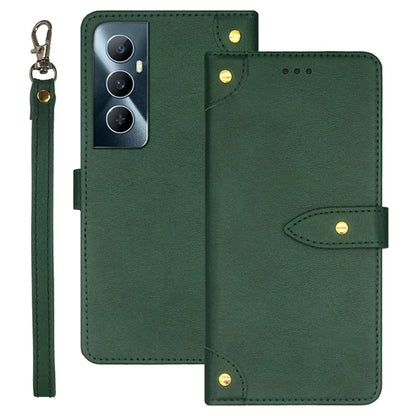IDEWEI For Realme C65 4G Case PU Leather+TPU Scratch-proof Flip Stand Phone Cover