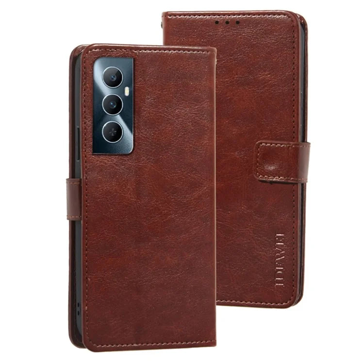 IDEWEI For Realme C65 4G Case Card Holder Wallet PU Leather Stand Phone Cover