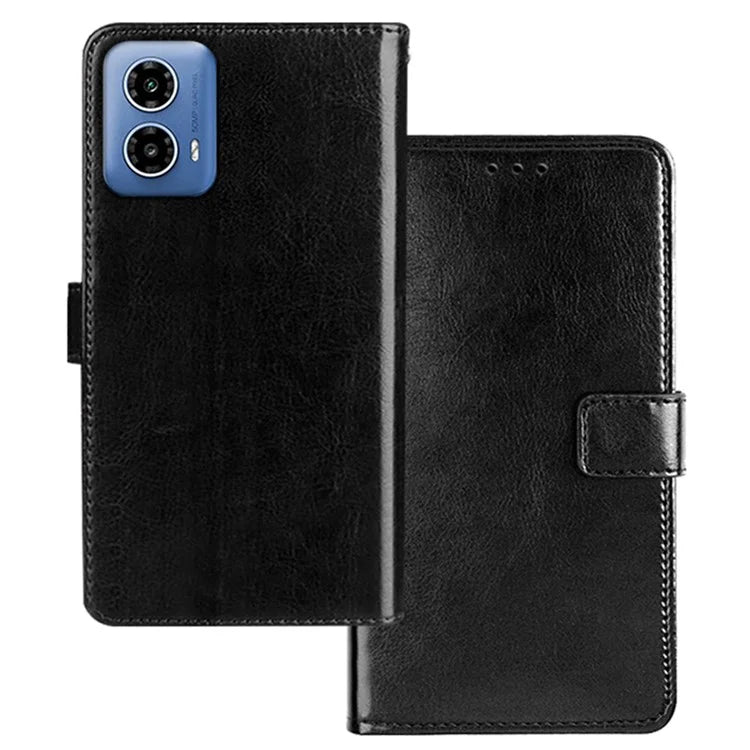 IDEWEI For Motorola Moto G34 5G Case Foldable Stand Card Holder Leather Phone Cover