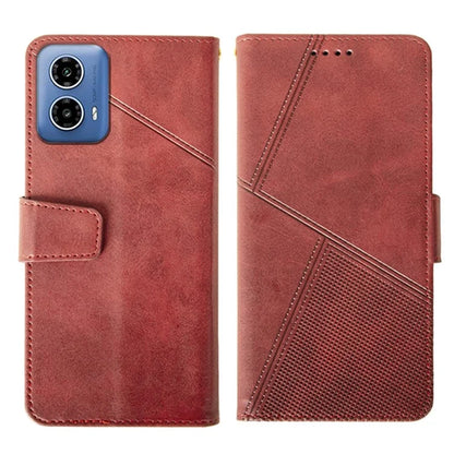 IDEWEI For Motorola Moto G34 5G Case PU Leather Calf Texture Phone Cover with Viewing Stand