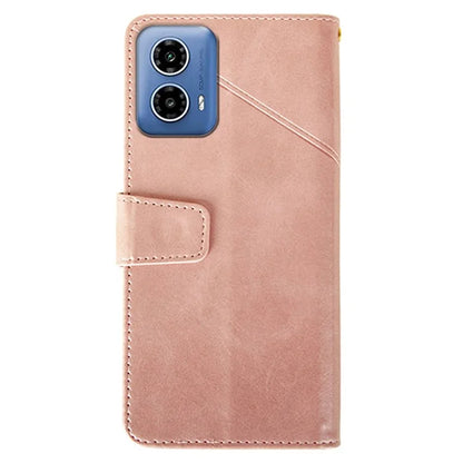 IDEWEI For Motorola Moto G34 5G Case PU Leather Calf Texture Phone Cover with Viewing Stand