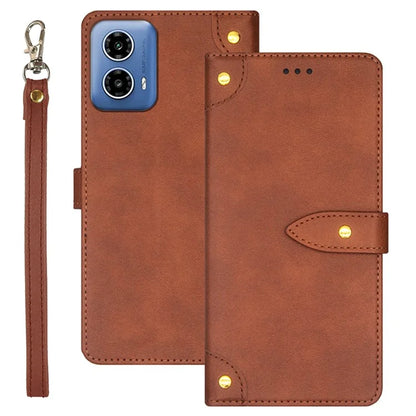 IDEWEI For Motorola Moto G34 5G Case Card Holder Leather Stand Phone Cover