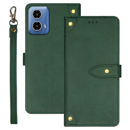IDEWEI For Motorola Moto G34 5G Case Card Holder Leather Stand Phone Cover