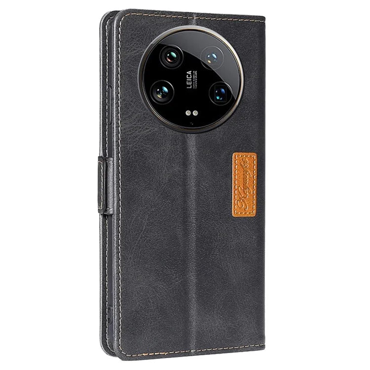 For Xiaomi 14 Ultra Case Dual Color Splicing Leather Flip Wallet Phone Cover
