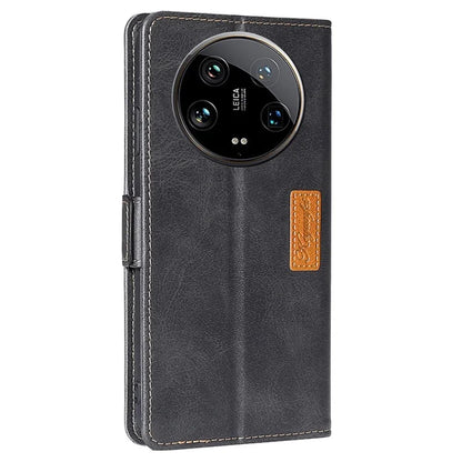 For Xiaomi 14 Ultra Case Dual Color Splicing Leather Flip Wallet Phone Cover