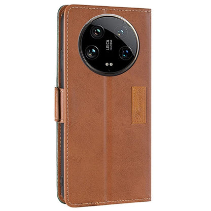 For Xiaomi 14 Ultra Case Dual Color Splicing Leather Flip Wallet Phone Cover