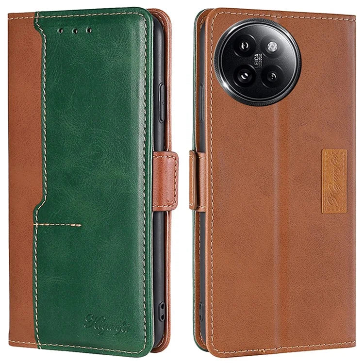 For Xiaomi Civi 4 Pro 5G / 14 Civi 5G Wallet Case Dual Color Splicing Leather Phone Cover